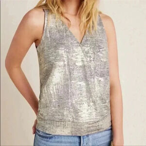 NWOT Anthropologie Sabrina Shimmer Wrap Top